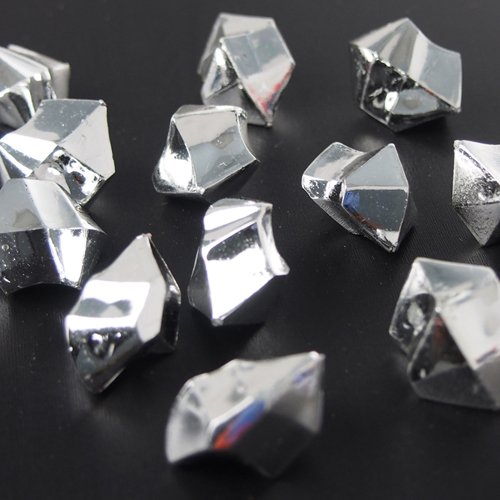Acrylic Ice Rocks Crystal Vase Filler, 1inch, 150piece (Metallic