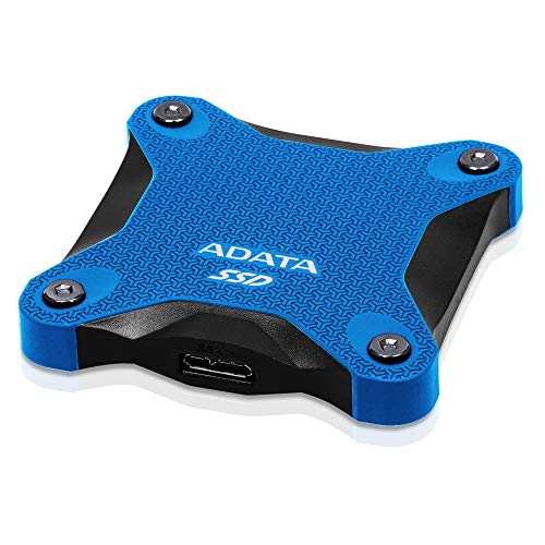 ADATA SD600Q 480G 3D NAND USB3.2 Ultra-Speed External Solid State Drive Read up to 440 MB/s Blue (ASD600Q-480GU31-CBK)