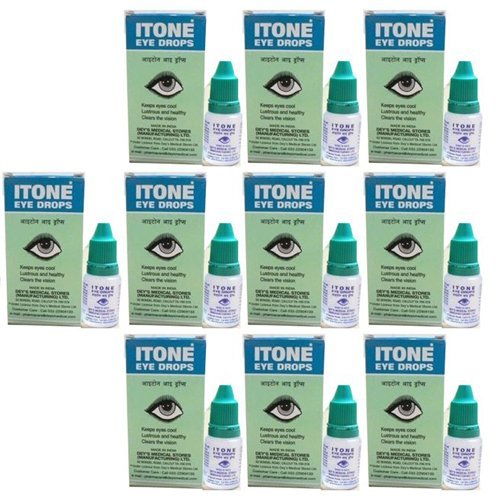 WUTAIN 10 x Itone Ayurvedic Herbal Eye Drops Natural Allergies 10ml- Pack of 10