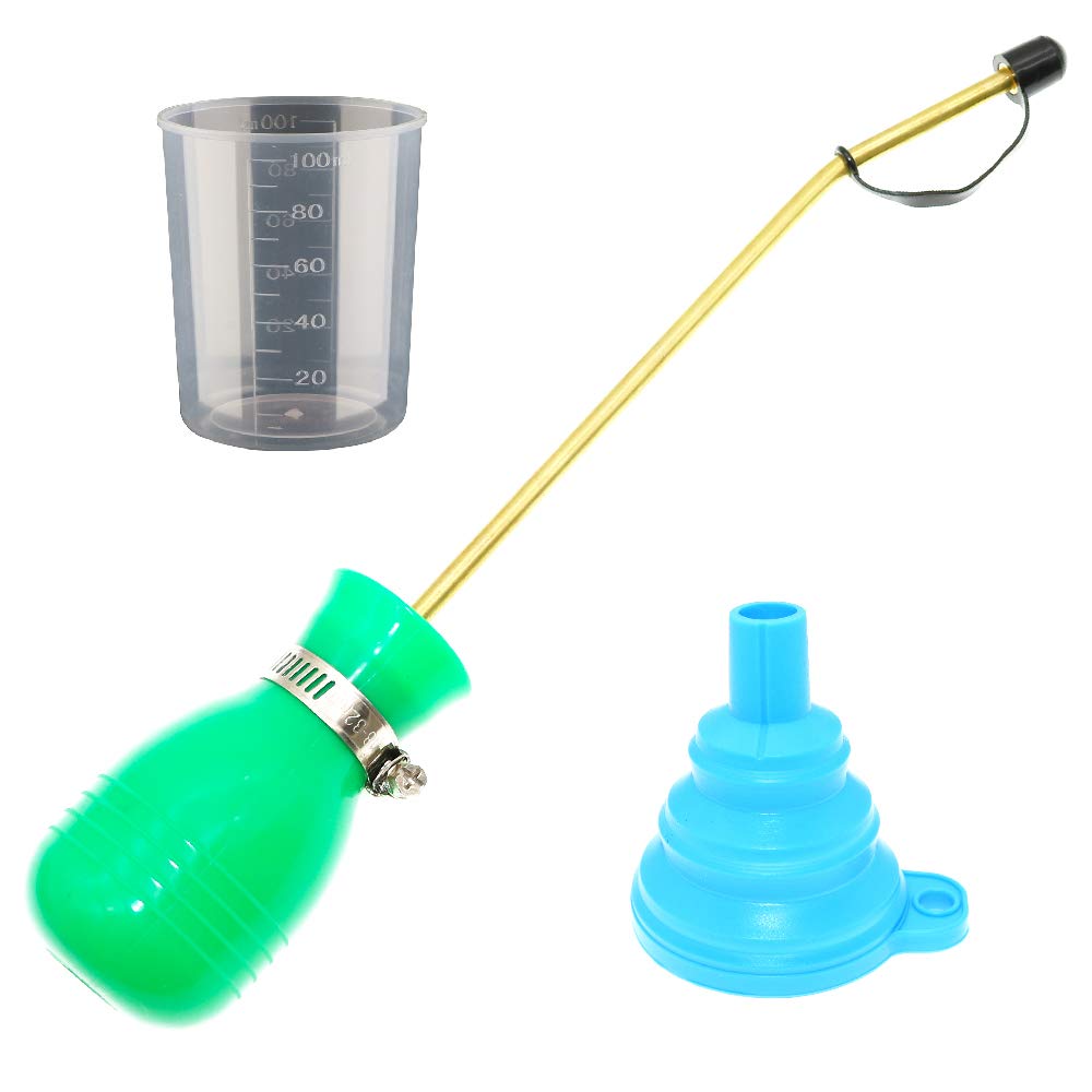 BITEYI Pest Control Bulb Sprayer Handheld Pesticide Diatomaceous Earth Powder Duster With Long Copper Tube Easy-to-Use To Get Rid of Bugs & Pests (Green)