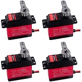 4 X DS3218 Waterproof Digital Servo with 25T Servo Arm, 20KG High Torque Full Metal Gear for RC Toys Model DIY Arduino TRX 4 Crawler (Control Angel 270Â°)