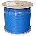 Vertical Cable Cat6A 10G, UTP, 23AWG, Solid Bare Copper, PVC, 1000ft Bulk Ethernet Cable, Blue