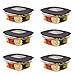 Rubbermaid Premier Food Storage Container, 1.25 Cup, Grey (6 Pack)