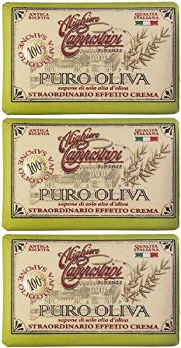 Alighiero Campostrini: "Puro Oliva" Bar Soap, "100% Olio d'Oliva" Collection * 5.3 Ounces (150g) Packages (Pack of 3) * [ Italian Import ]