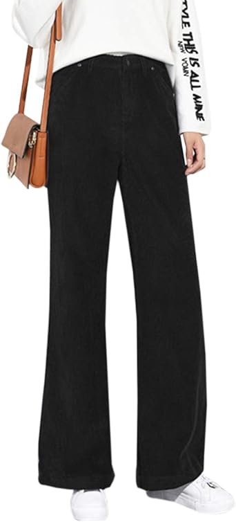 women's black corduroy pants bootcut