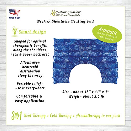 Nature Creation Heating pad for Neck and Shoulders | Microwave Heating pad | Natural hot Packs for Pain Relief with Aromatherapy for Stress Relief | for Neck, sholuders & Upper Back Pain Relief