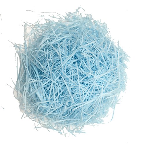 MagiDeal 20g Shredded Crinkle Paper Raffia Gift Box Filler Filling Materials for Wedding Party Decoration - Light blue