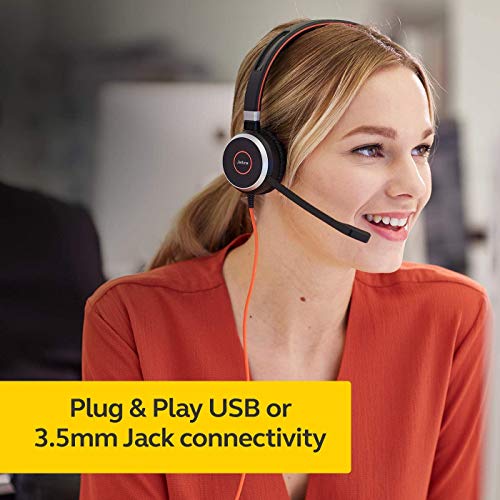 Jabra Evolve 40 MS Professional Wired Headset, Mono Telephone Headset for Greater Productivity