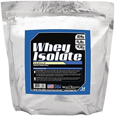 Whey Protein Isolate by Muscle Research - Vanilla, 2.2lbs