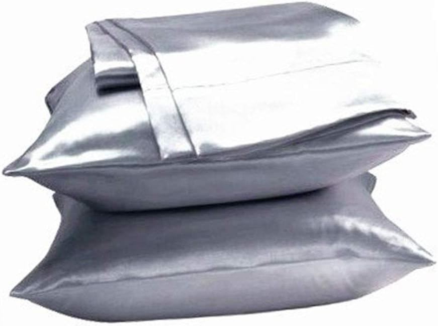 UNIHome 2pc New Queen/Standard Silk~y Satin Pillow Case Multiple Colors