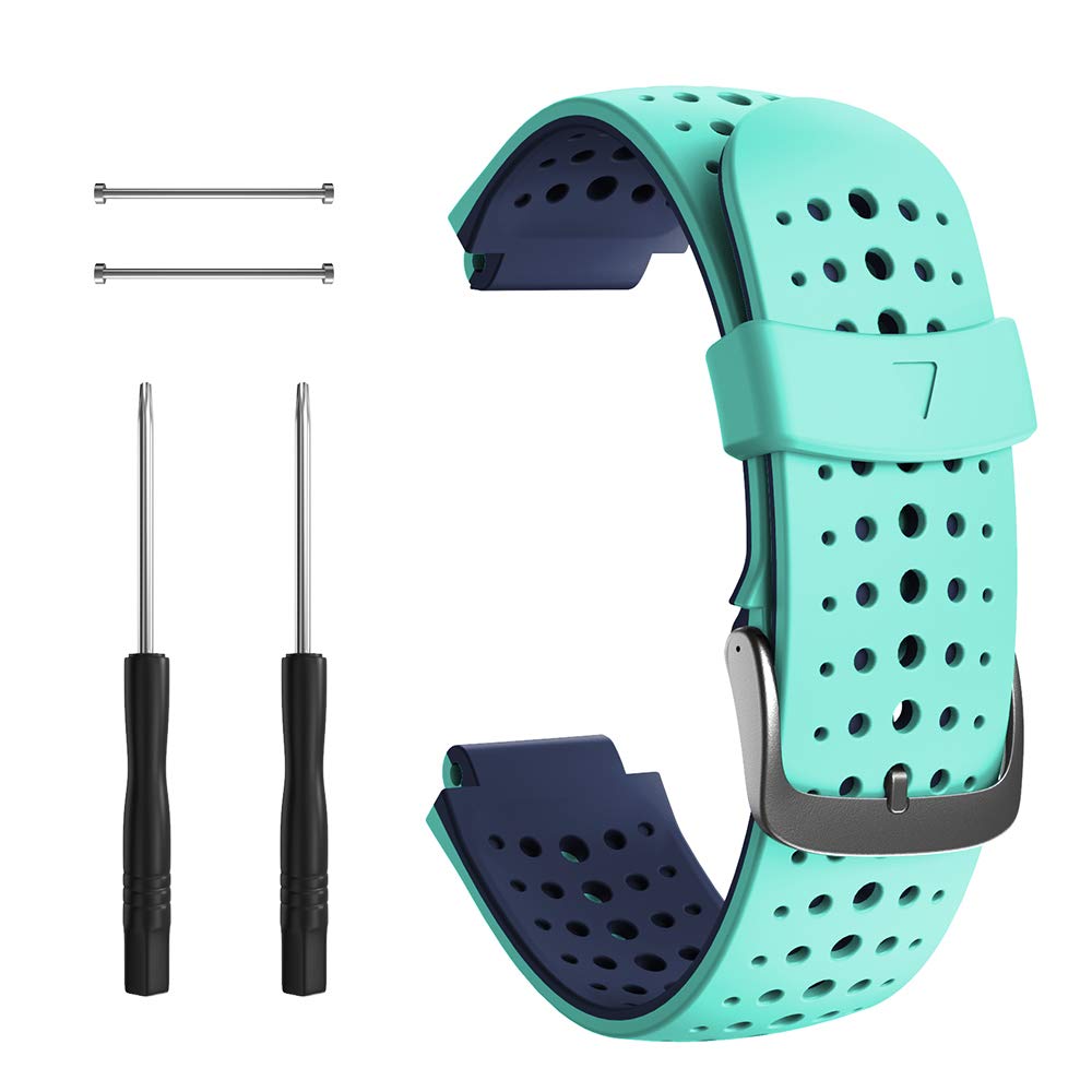 NotoCity Compatible with Foerunner 235 Strap Sport Silicone Watch Strap for Forerunner 230/220/ 235/620/630/735XT Smartwatch(mint green)