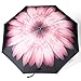 Oak Leaf Automatic Travel Umbrella, Auto Open/Close Foldable Rain Umbrella, Pink Flower - Waterproof, Windproof, Compact for Easy Carrying Totes -Durability Tested 5000 Times