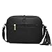 Small Crossbody Bags for Women Ladies Faux Leather Mini Shoulder Bag with Tassel Purse Black
