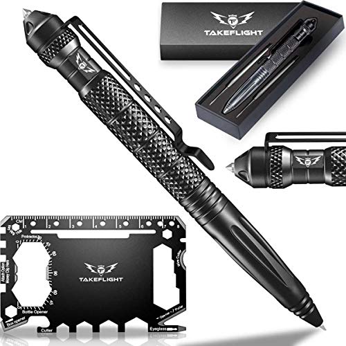 TAKEFLIGHT Tactical Pen Survival Gear AircraftGrade Aluminum Tactical Multi Tool Rugged