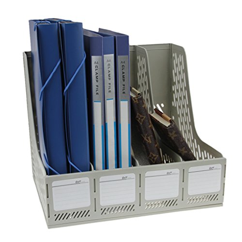 Magazine Plastic Holders Frames File Dividers Document Cabinet Detachable Magazine Holder File Rack Organizer File Sorters Basket Box Desktop File Book Dividers Document Tray Holder for School Office