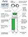 Pura Sport Mini 11oz/325ml Bottle w/Sleeve & Silicone Big Mouth Sport Top - Stainless Steel, Leak-Proof & Spill-Proof for Kids, Toddlers, Preschoolers - Aqua Swirl