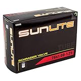 Sunlite Standard Schrader Valve Tubes, 26 x 1.00 - 1.25