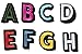 Juvale Letter Patches - 52-Piece Alphabet Applique Patches, Iron on Patches, DIY Embroidered Patches for Hats, Jackets, Shirts, Vests, 2 Sets of 26 Letters, Multicolored, 1.375 x 1 inches