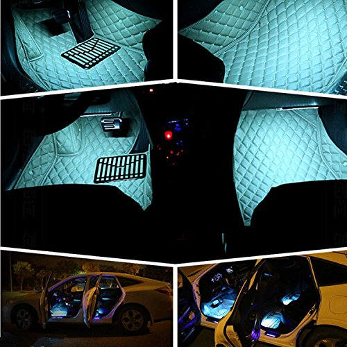 Car LED Strip Light, EJ's SUPER CAR 4pcs 36 LED Car Interior Lights Under Dash Lighting Waterproof Kit,Atmosphere Neon Lights Strip for Car,DC 12V(Ice Blue)… - Thumbnail 7