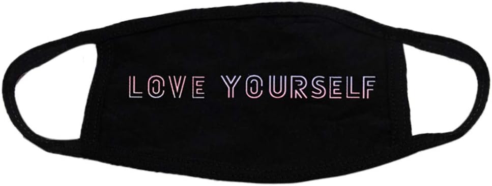 1Pcs Cotton Mouth Mask, Letters Printed Soft Mask Anti-Dust Protective Mask Earloop Face Mask for Men and Women