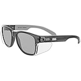 MAGID Y50 Safety Glasses, ANSI Z87.1, Anti-Fog UV Protection, Gray Lens, Side Shields, Black Frame, 1 Pair, Y50BKAFGY