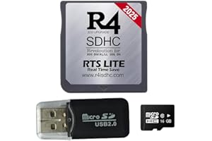 ETERNALLYZ Pro Version 16GB Micro SDHC Dual Core Revolution Cartridge Compatible with New 2DS/3DS/LL/XL NDSL NDSI, Include a Card Adapter, NO Timebomb, Preloaded Plug and Play, Gold (Silver)