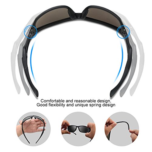Occffy Polarisierte Sportbrille Sonnenbrille Fahrradbrille mit UV400 Schutz für Herren Autofahren Laufen Radfahren Angeln Golf TR90 – Bild 7