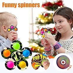 Fidget Spinners 7 Pack, Tie Dye Popper Small Fidget