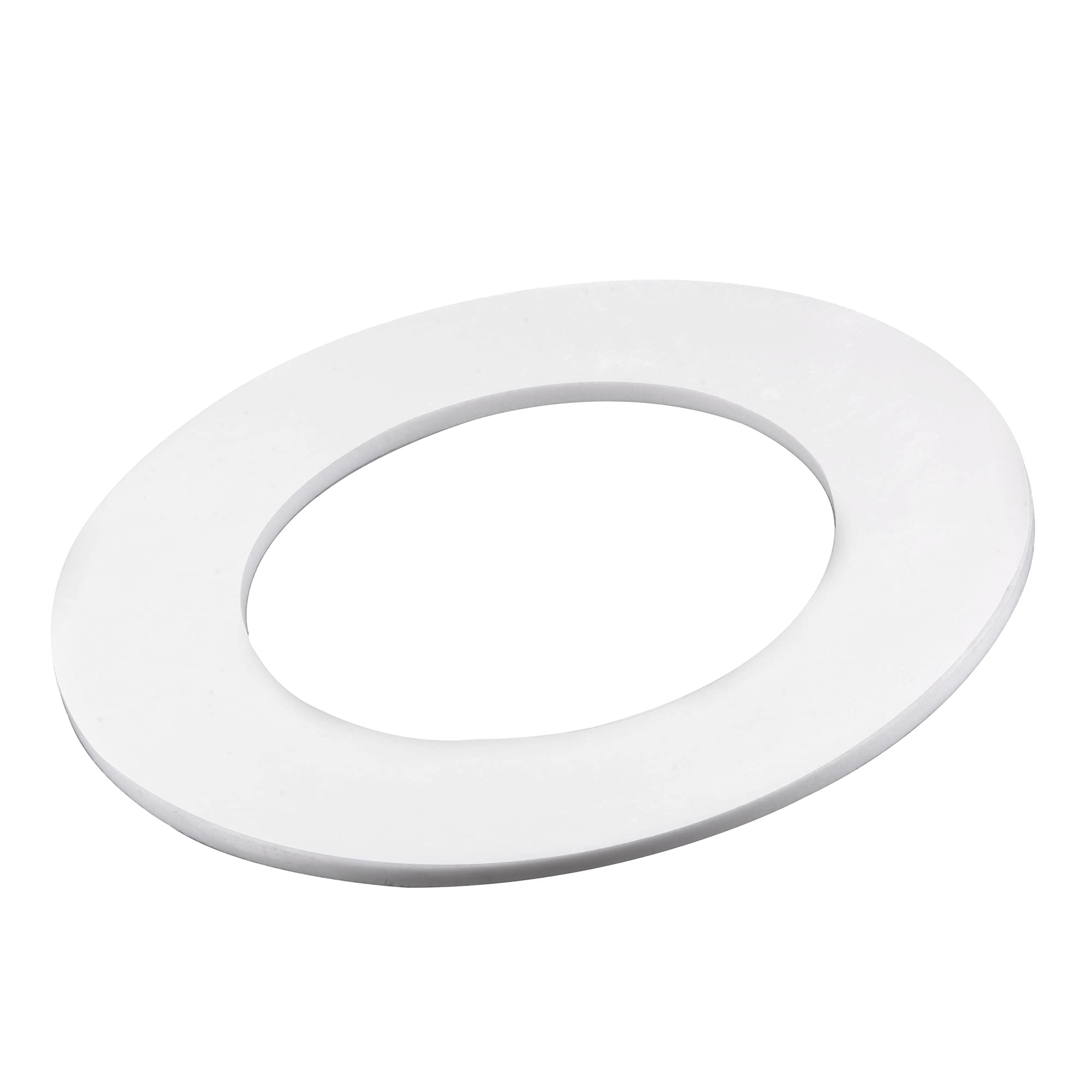 sourcing map PTFE Flat Washers 122mm OD 76mm ID 3mm Thick DN65 Flange Gasket, White Pack of 2