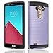LG G4 Case, [Dual Layer] 2-Piece Style Hybrid Shockproof Hard Case Cover for LG G4 2015 Release (Purple)