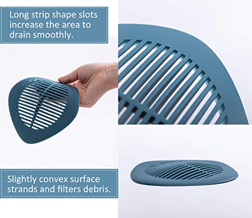 ZOCONE 4 Pack Silicone Hair Catcher Shower Drain Protector Hair Trap Drain Stopper Cover Filter for Bathroom Kitchen Bathtub