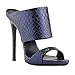 FSJ Women Retro Mules Shoes Black High Heels Pumps Two Pieces Sandals Open Toe Size 4-15 US