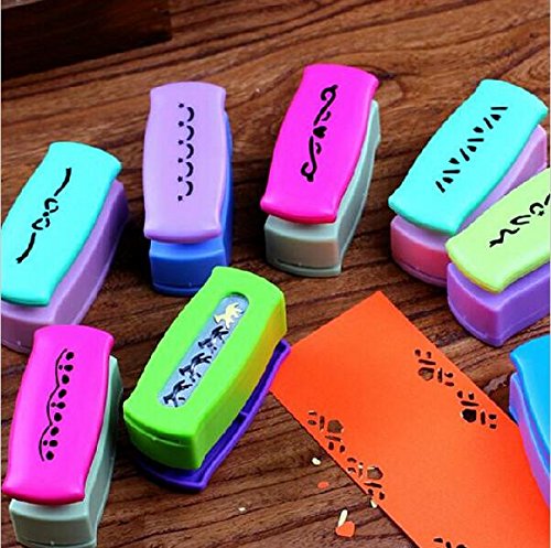 Since Creative Boundary Big Craft Punch Embossing DIY Border Paper Punch Edge Lace Punch for Card Scrapbooking Punches18 designs Set of 3 ,Random Color