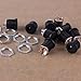 Uhome 10pcs Screw metal head DC Power Jack Socket DC-022 2.1 x 5.5 mm with Screw Nut DIY 180-Degree with sheet metal