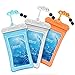 Cambond Waterproof Phone Case, 3 Pack Floating Waterproof Phone Pouch, Transparent TPU Water Proof Cell Phone Pouch Dry Bag with Lanyard (Blue/Orange/White, 3 Pack)