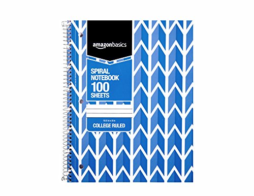 AmazonBasics College Ruled Wirebound Notebook, 100-Sheet, Assorted Lattice Pattern Colors, 5-Pack - Thumbnail 4