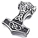 INBLUE Men's Stainless Steel Pendant Necklace Silver Tone Irish Celtic Knot Triquetra Amulet -with 23 inch Chain
