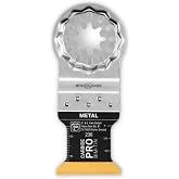 Fein Starlock E-Cut Carbide Pro Saw Blade, 1-1/4" Width, 1-5/8" Length | Precision Cutting for Hard Metals, Tempered Screws and Abrasive Materials, TiN Coated, 63502236260