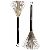 ROSS Percussion Retractable Wire Drum Brushes Adjustable Spread Jazz Acoustic Pair