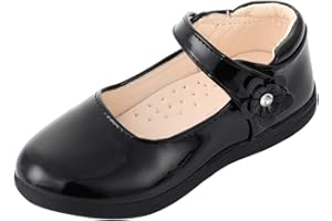 CLOUCKY Girls Toddler Little Kids School Uniform Dress Shoes Mary Jane Flat Sneakers