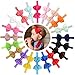 20 PcsBaby Girls Headbands Hair Bows Headband Big Bow Hair Bands for Toddler (4.3 inch 20 pcs 789)