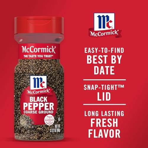 MCCORMICK COARSE GROUND BLACK PEPPER, 3.12 OZ