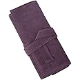 Creation Core Microfiber Fabric Salon Scissors Bag Roll Up Hair Tools Pouch for Stylist Barber Hairdressers, Purple