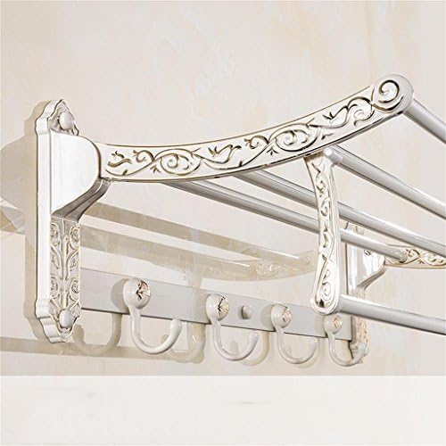 Towel racks Carved Amber Gold-plated Towel Bar Double Rod Bathroom Rack Bathroom Hardware Pendant (7 Colors Available) (Color : C)