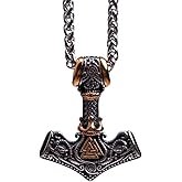 LANGHONG Norse Viking Thor Hammer Necklace Mjolnir Necklace for Men Talisman Jewelry