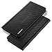 For Samsung Galaxy J5 2017 Case,L-FADNUT Premium Carbon Fiber Lines Flip PU Leather Case,Magnetic Closure with Stand Wallet Card Slot Protective Bumper Silicone Cover Black