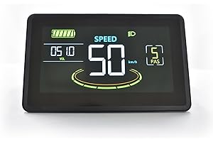 Mcezdy Ebike Display, UART No. 2 Protocol, 24V-60V Colorful Cycling Computer with Charging Port for Mobile Devices, Ebike LCD Display to Enrich Cycling Journey