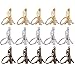 Outus 15 Pieces Retro Adornment Eiffel Tower Keychain Key Ring