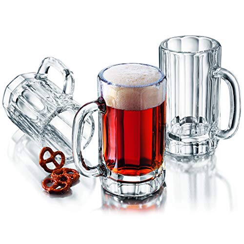 Libbey Heidelberg Glass Beer Mugs, 16ounce, Set of 4 GearsHome