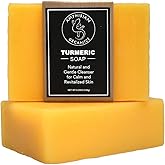 Amphibian Organics Turmeric Soap - All Natural Gentle Cleanser for All Skin Types. No Stain Face & Body Cleanser for Men, Women & Teens.